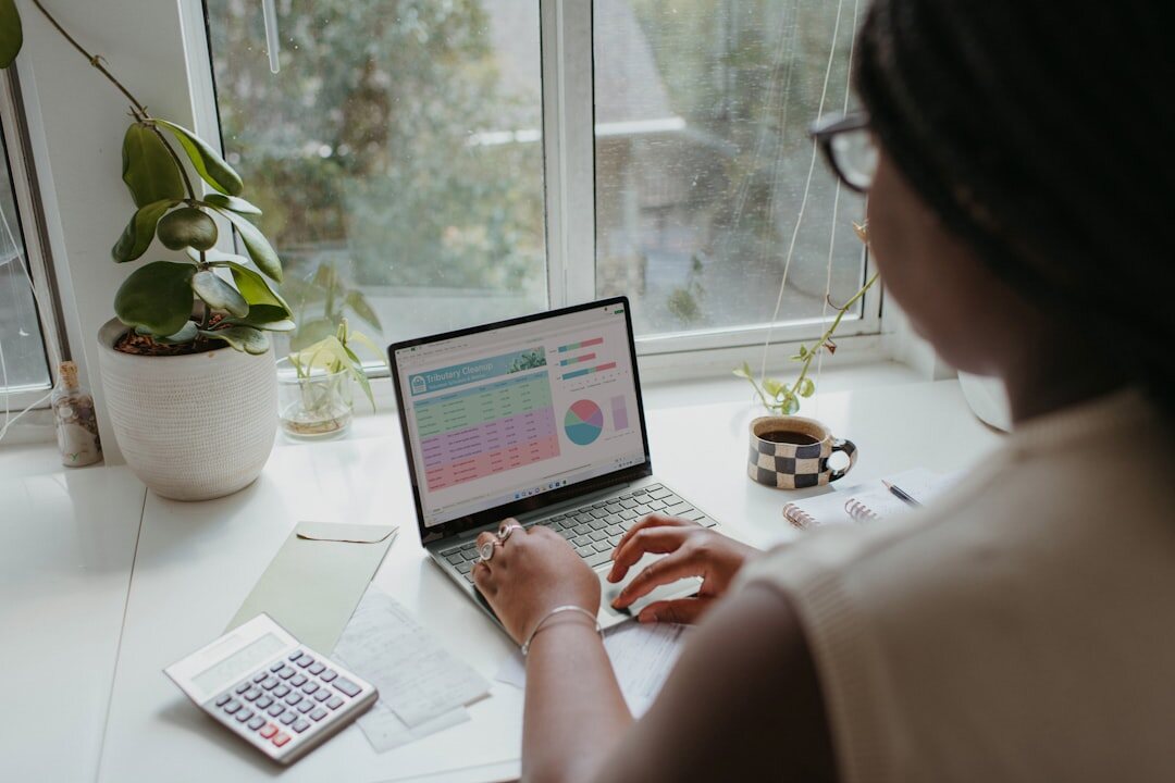 person calculating savings