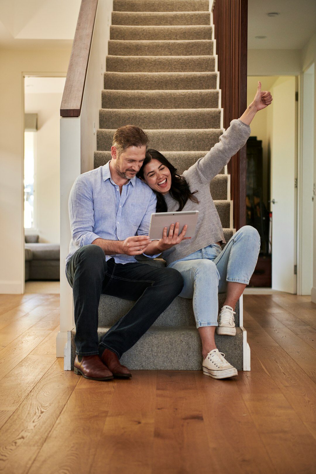 couple reviewing financial plans